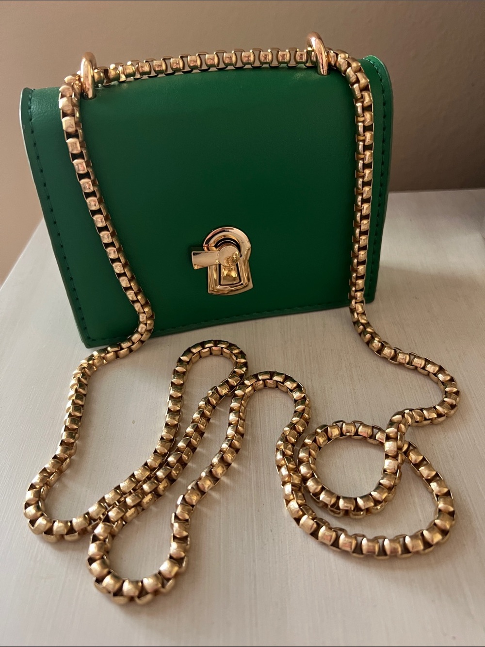 Crossbody small green bag